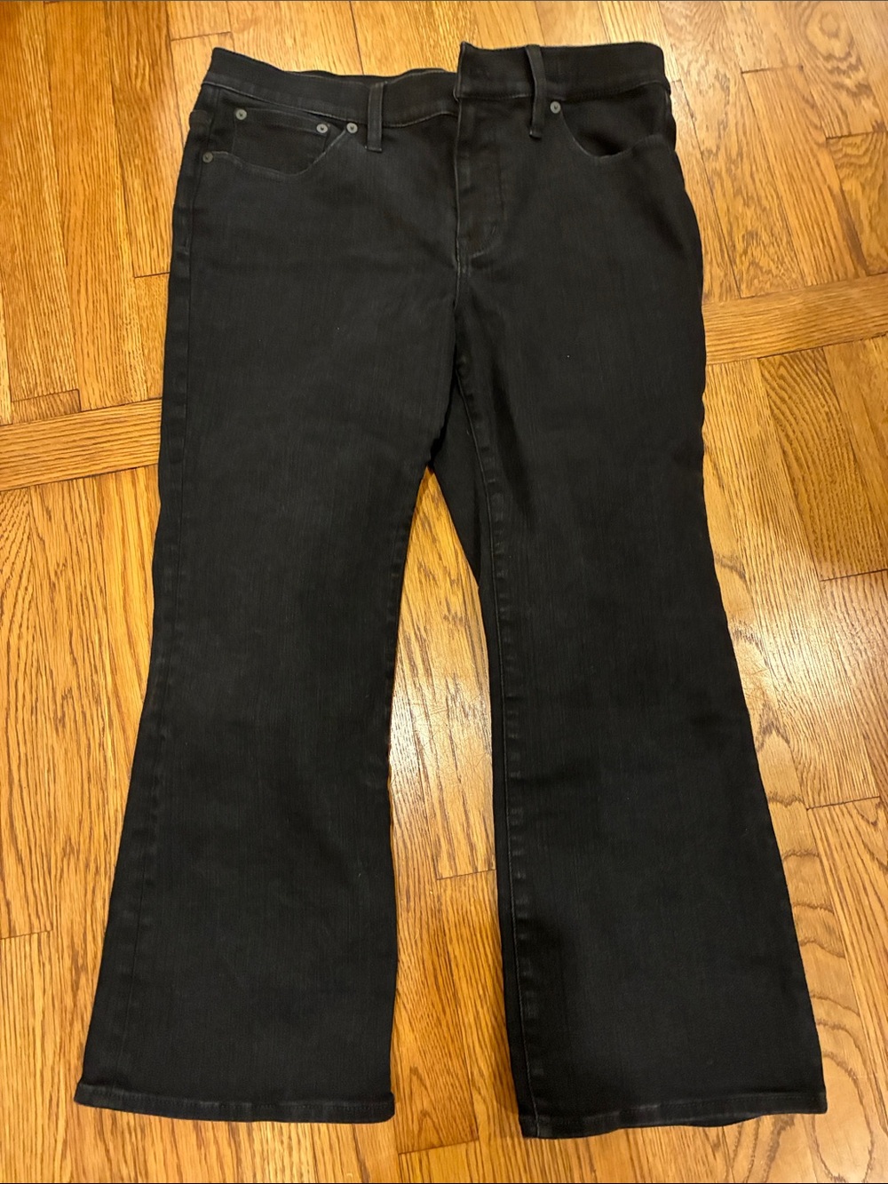 Madewell Black Flare Wide-Leg Jeans